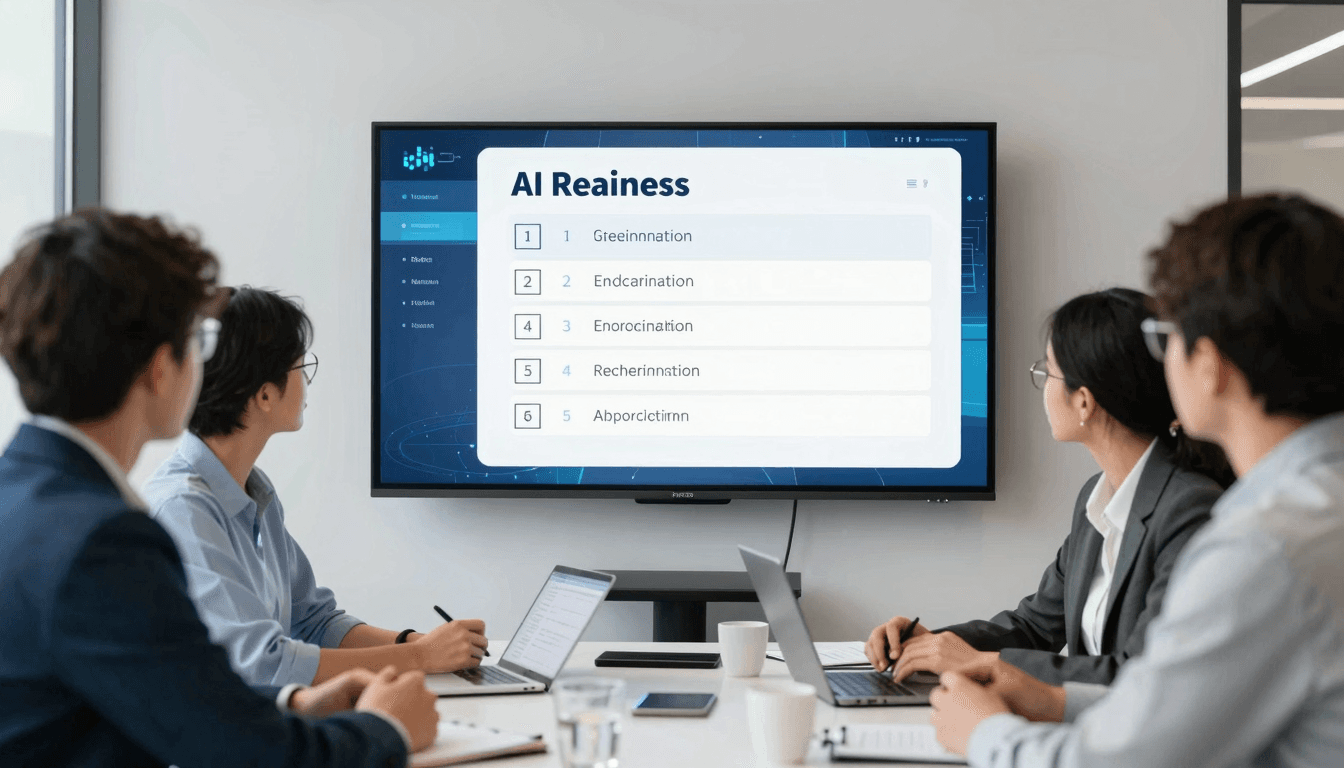 Team im Mittelstand prüft die KI-Readiness vor dem ersten Projekt
