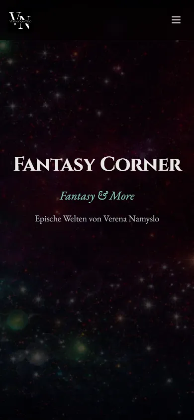 Ansicht der Website FantasyCorner auf dem Smartphone