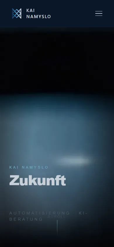 Ansicht der Website Namyslo Consulting auf dem Smartphone